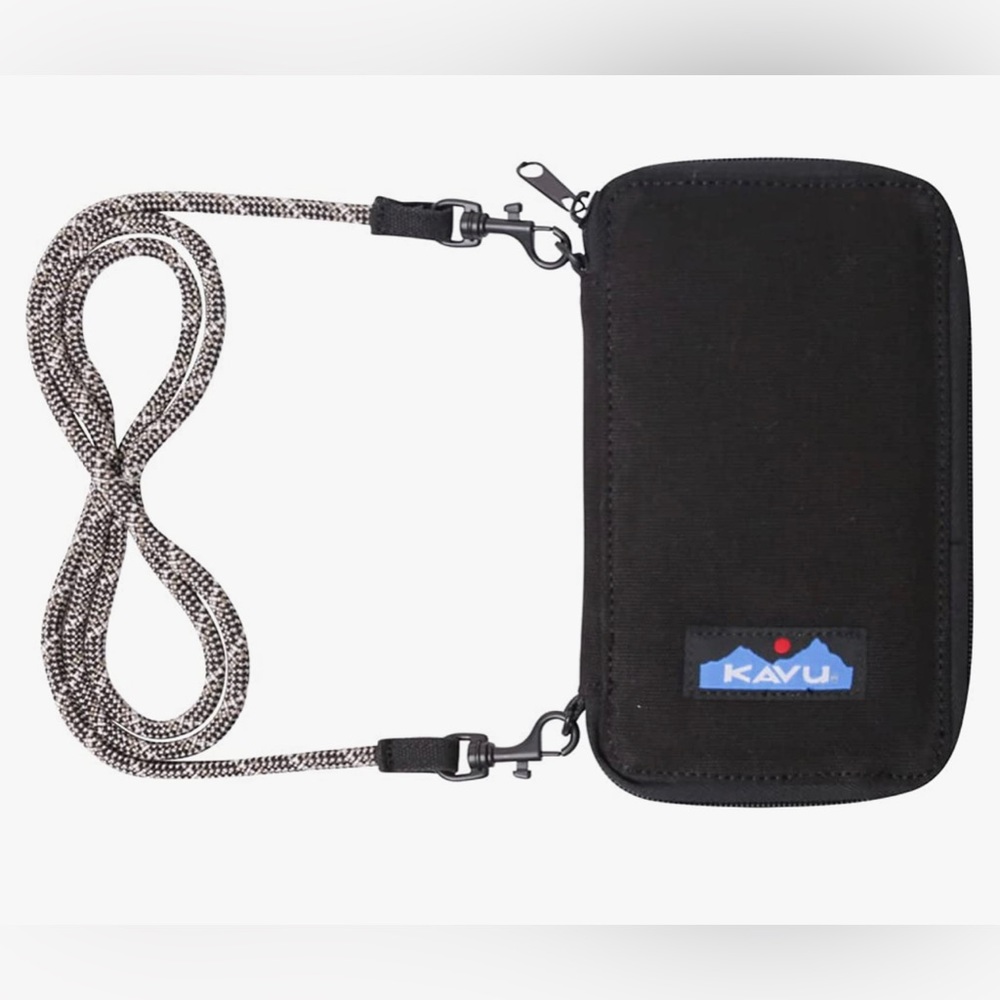 KAVU Go Time Bi-Fold Crossbody Wallet with Rope Strap
